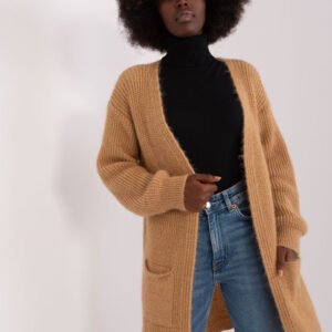 Sweter Kardigan Model DHJ-SW-1009.09P Camel - Italy Moda