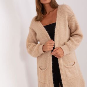 Sweter Kardigan Model DHJ-SW-1009.09P Beige - Italy Moda