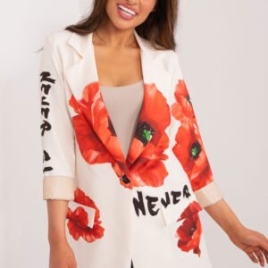 Marynarka Model DHJ-MA-18525-2.36 Ecru - Italy Moda