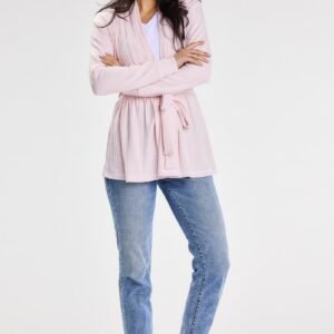 Sweter Kardigan Model A655 Powder Pink - awama
