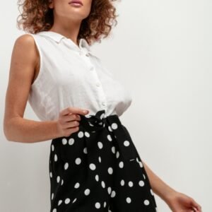 Szorty Damskie Model T411 Białe grochy - Tessita