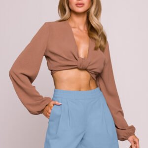 Szorty Damskie Model MOE860 Błękit - Moe