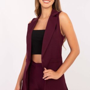 Kamizelka Model IT-KZ-FL5069.84 Bordo - Rue Paris