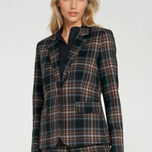 Klasyczny żakiet w granatową kratkę Z87 Navy - Nife