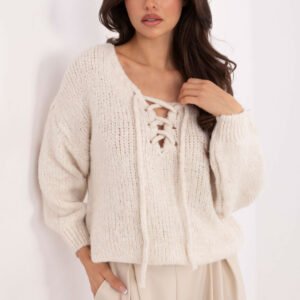 Sweter Damski Model MI-SW-0919.18 Light Beige - Italy Moda