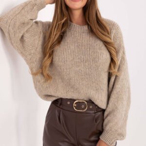 Sweter Damski Model MI-SW-1909.21 Beige - Italy Moda