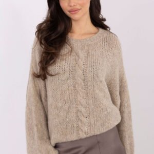 Sweter Damski Model MI-SW-1610.18 Beige - Italy Moda