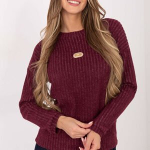 Sweter Damski Model RV-SW-A1026.52 Bordo - Relevance
