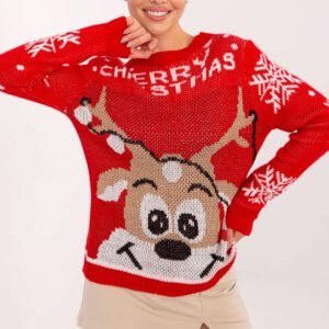 Sweter Damski Model MI-SW-19133.90 Red - Italy Moda