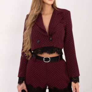 Szorty Damskie Model IT-SN-FL9965.88 Dark Red - Italy Moda