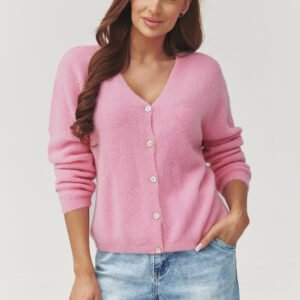Sweter Damski Model C38 Powder Pink - Makadamia