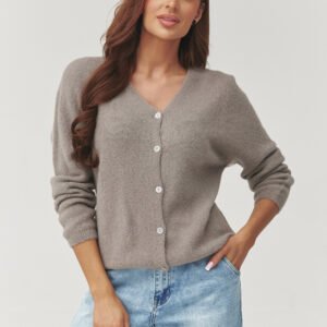 Sweter Damski Model C38 Mocca - Makadamia