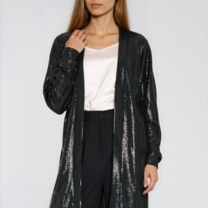 Cienki cekinowy blezer Z95 Black - Nife