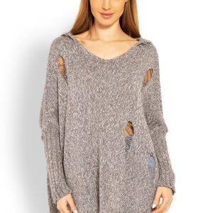 Sweter Damski Model 30055 Cappuccino - PeeKaBoo
