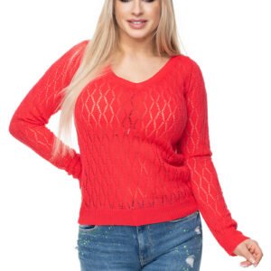 Sweter Damski Model 70018 Coral - PeeKaBoo