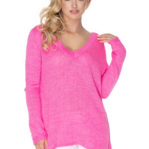 Sweter Damski Model 30067 Neon Pink - PeeKaBoo