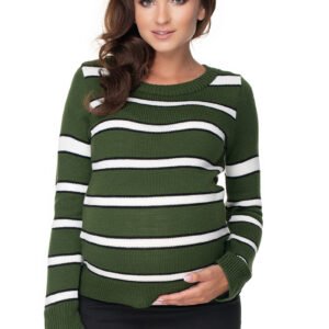 Sweter Ciążowy Model 40044 Khaki - PeeKaBoo