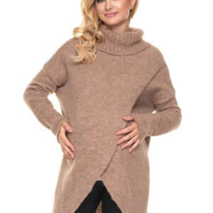 Sweter Ciążowy Model 30078 Cappuccino - PeeKaBoo