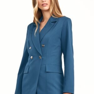 Dwurzędowy lazurowy żakiet Z41 Lazur - Nife