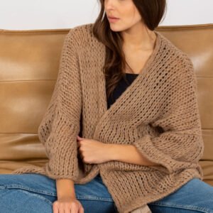 Sweter Damski Model TW-SW-BI-M2202.29X Dark Beige - Och Bella
