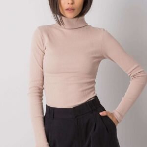 Golf Damski Model RV-BZ-7182.01P Beige - Rue Paris