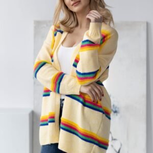 Sweter Kardigan Model 30090 Light Yellow - PeeKaBoo