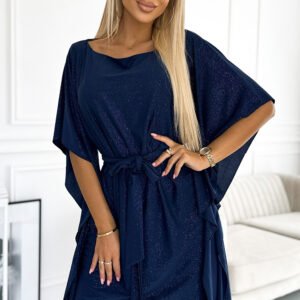 Sukienka Model Sofia 287-25 Navy Brokat - Numoco