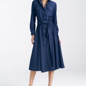 Sukienka jeansowa zapinana na napy S240 Denim  - Nife
