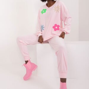 Spodnie Komplet Model DHJ-KMPL-8655.05 Light Pink - Italy Moda
