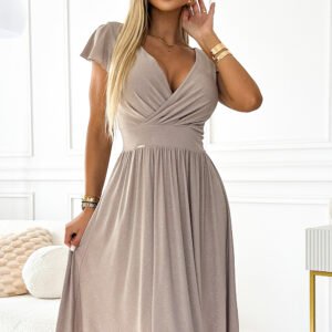 Sukienka Model Matilde 425-10 Beige Brokat - Numoco