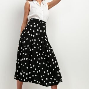 Spódnica Model T407 Białe grochy - Tessita