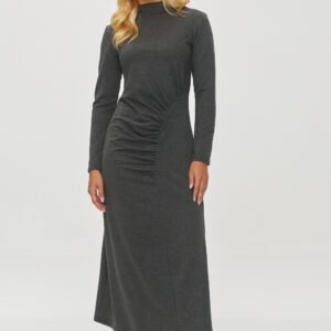 Sukienka Model M847 Grafit Melange - Makadamia