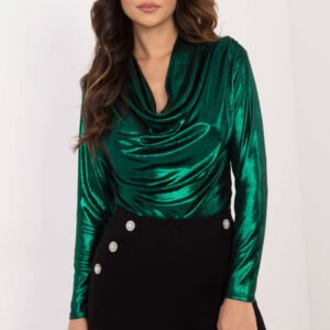 Bluzka Model DHJ-BZ-15268.30 Dark Green - Italy Moda