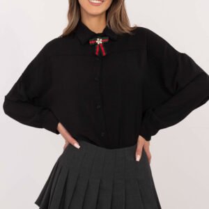 Koszula Damska Model MI-KS-61523.60P Black - Italy Moda