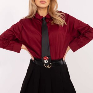 Koszula Damska Model DHJ-KS-9213-1.77P Bordo - Italy Moda