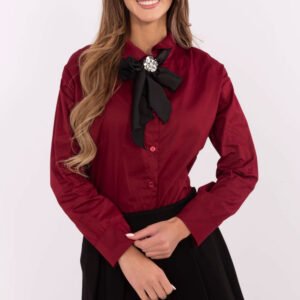 Koszula Damska Model DHJ-KS-9236.92P Bordo - Italy Moda