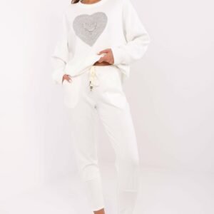 Spodnie Dresowe Model DHJ-SP-9283.83P Ecru - Italy Moda