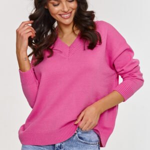 Sweter Damski Model S158 Baby Pink - Makadamia