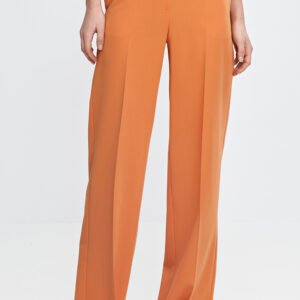 Spodnie wide leg z gumą w pasie SD113 Orange - Nife