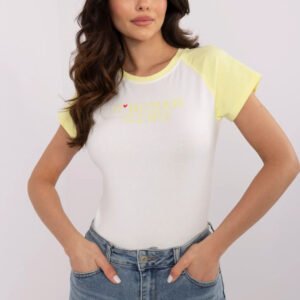 T-shirt Damski Model NM-TS-V7939.50 White/Yellow - NM
