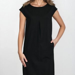 Sukienka Luźna sukienka z rayonu S271 Black - Nife