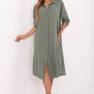 Sukienka Model TW-SK-BI-24135.81 Khaki - Och Bella