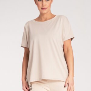 Tshirt Damski Model M1164 Beige - Figl