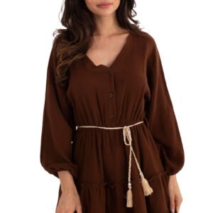 Sukienka Model MI-SK-A5079.27 Dark Brown - Italy Moda