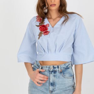 Bluzka Model LK-BZ-506243.78 White/Blue - Lakerta