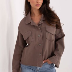 Koszula Damska Model IT-KS-FL5779.87 Dark Beige - Rue Paris
