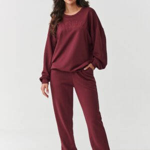 Spodnie Komplet Model M889 Bordo - Makadamia