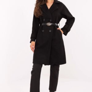 Płaszcz Damski Model IT-PL-FL5712.84 Black - Rue Paris