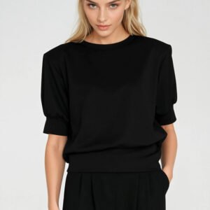 Bluza z krótkim rękawem BL12 Black - Nife