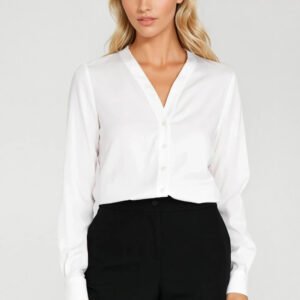 Bluzka z dekoltem w literę V B206 Ecru - Nife